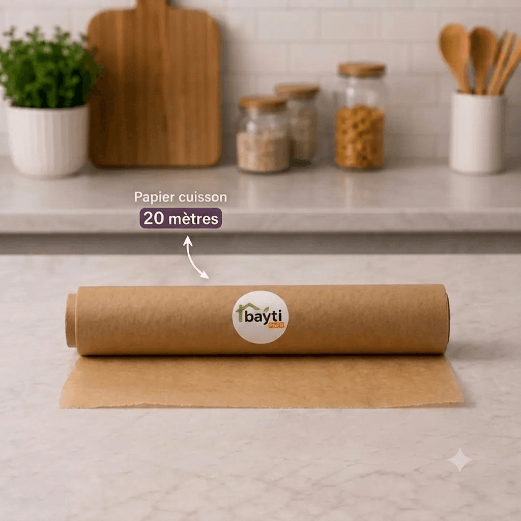 Rouleau de papier cuisson sulfurisé 20 mètres Bayti Pack